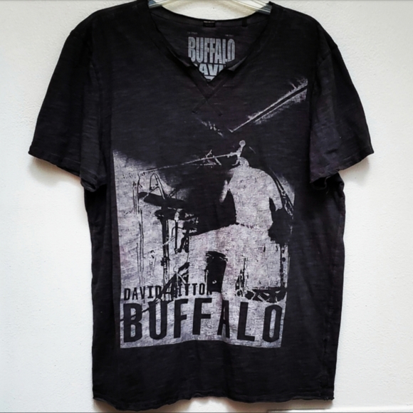 BUFFALO David Bitton Raw Edge Band Tee - Picture 1 of 11